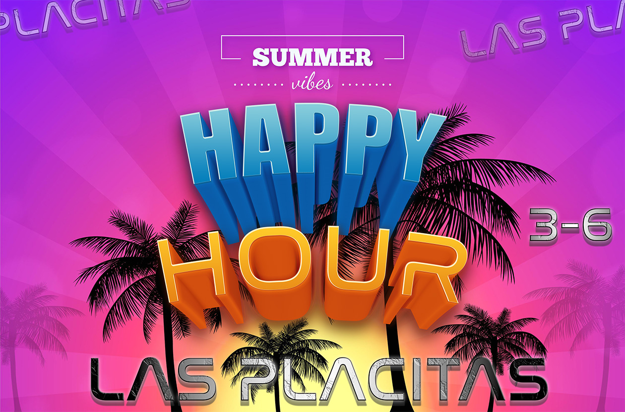 HAPPY HOUR 3D TEXT-4 3